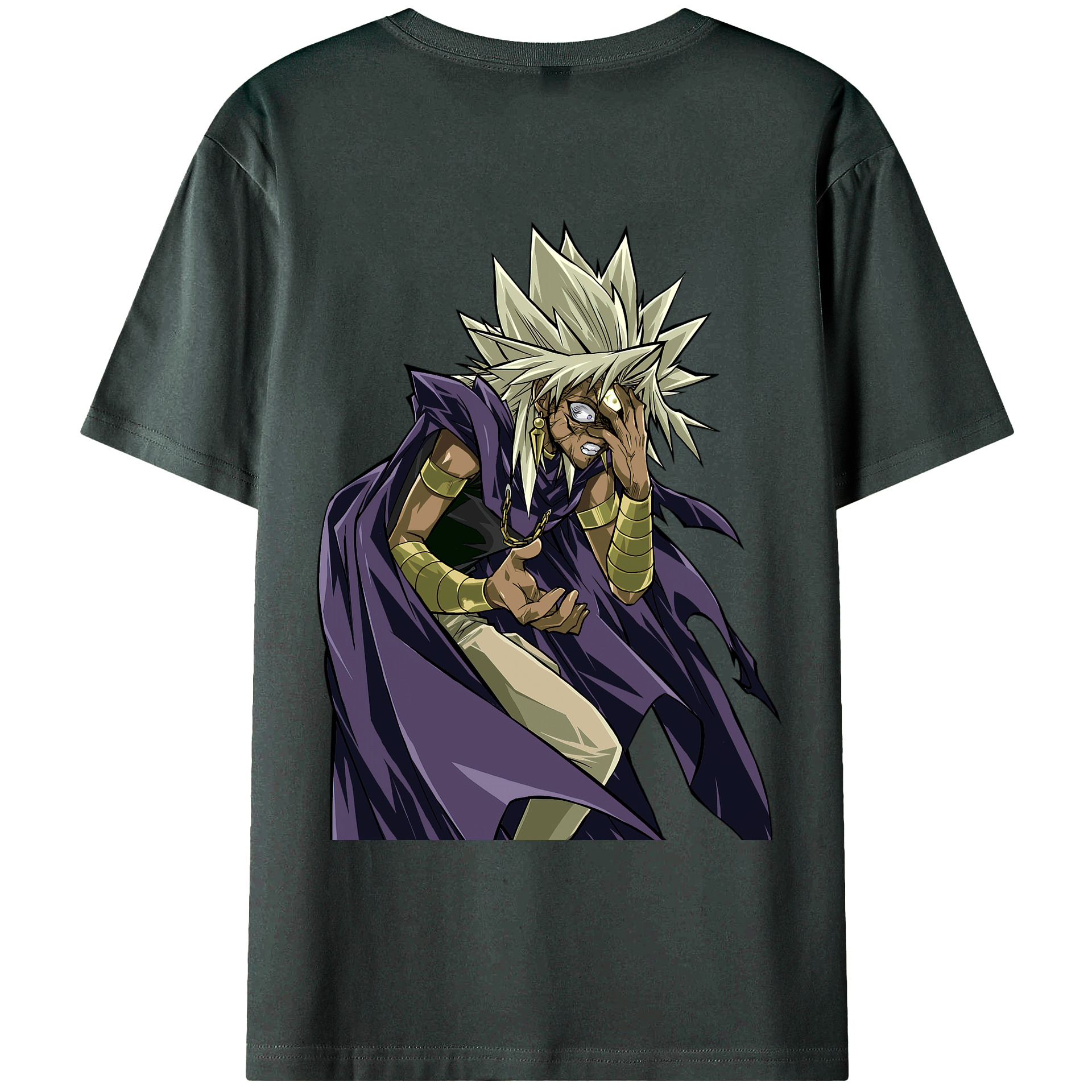 （画像用） 遊☆戯☆王 Yu-Gi-Oh! 綿100％ メンズ半袖Tシャツ（バックプリント） 通気性